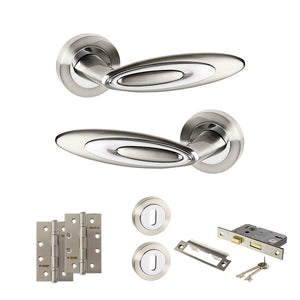Senza Pari Elisse Door Handle Pack (3 Lever Lock Set - 2.5