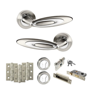 Senza Pari Elisse Door Handle Pack (Euro Lock Set - 2.5