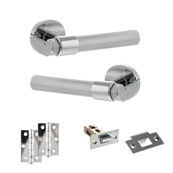 Senza Pari Andretta Door Handle Pack (Latch Set - 2.5" Latch, 3" Hinges x2) by Atlantic Hardware