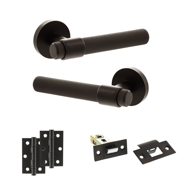 Senza Pari Andretta Door Handle Pack (Latch Set - 2.5" Latch, 3" Hinges x2) by Atlantic Hardware
