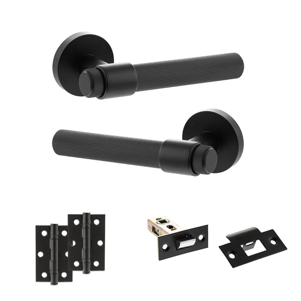 Senza Pari Fasana Door Handle Pack (Latch Set - 2.5" Latch, 3" Hinges x2) by Atlantic Hardware