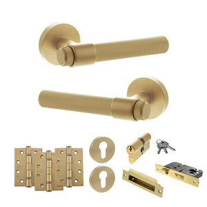 Senza Pari Fasana Door Handle Pack (Euro Lock Set - 2.5