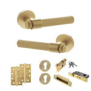 Senza Pari Fasana Door Handle Pack (Euro Lock Set - 3