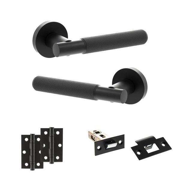 Senza Pari Rosarno Door Handle Pack (Latch Set - 2.5" Latch, 3" Hinges x2) by Atlantic Hardware