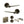 Senza Pari Laviano Door Handle Pack (Bathroom Set - 3