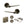 Senza Pari Laviano Door Handle Pack (3 Lever Lock Set - 2.5