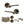 Senza Pari Darrio Door Handle Pack (Bathroom Set - 3
