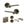 Senza Pari Darrio Door Handle Pack (Bathroom Set - 2.5