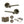 Senza Pari Darrio Door Handle Pack (3 Lever Lock Set - 2.5