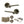 Senza Pari Darrio Door Handle Pack (3 Lever Lock Set - 2.5