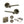 Senza Pari Darrio Door Handle Pack (3 Lever Lock Set - 3