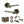 Senza Pari Darrio Door Handle Pack (Euro Lock Set - 2.5