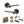 Senza Pari Darrio Door Handle Pack (Euro Lock Set - 3