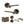 Senza Pari Darrio Door Handle Pack (Bathroom Set - 2.5