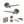 Senza Pari Darrio Door Handle Pack (Bathroom Set - 3