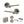 Senza Pari Darrio Door Handle Pack (3 Lever Lock Set - 3