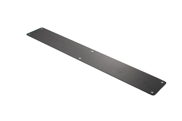 Atlantic Finger Plate Radius Corner Pre drilled with screws 1200mm x 150mm - Matt Black