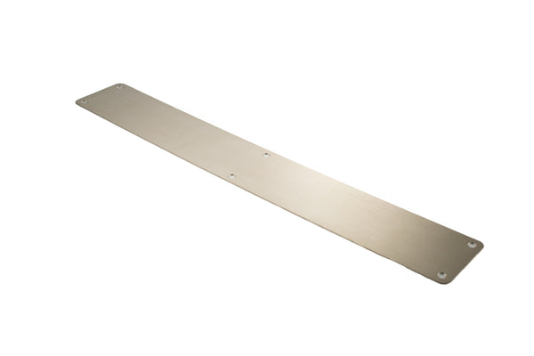 Atlantic Finger Plate Radius Corner Pre drilled with screws 1200mm x 150mm - Satin Stainless Steel
