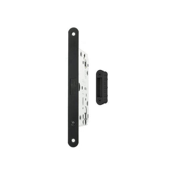 AGB Polaris 2XT Magnetic Euro Profile Sashlock 60mm backset with strike plates for ALU doors - Matt Black