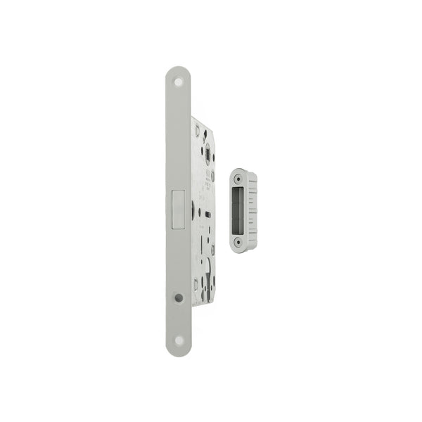 AGB Polaris 2XT Magnetic Euro Profile Sashlock 60mm backset with strike plates for ALU doors - White