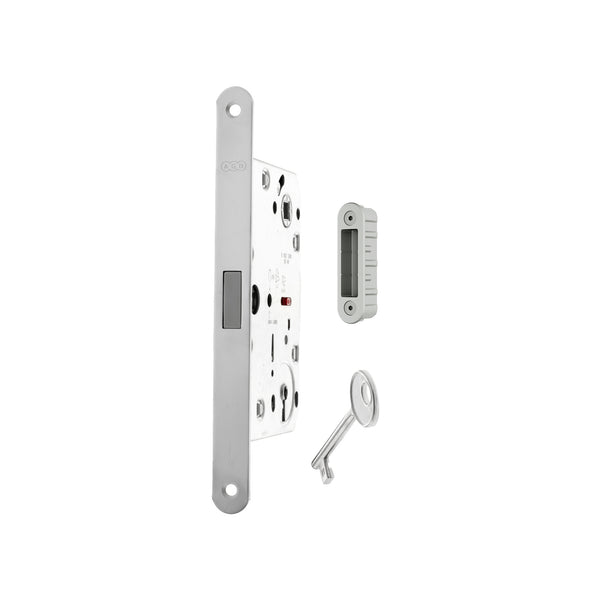 AGB Polaris 2XT Magnetic Key Sashlock 60mm backset with strike plates for ALU doors - White