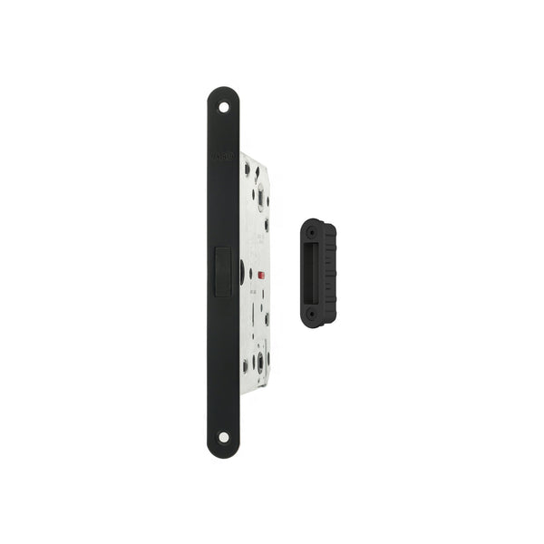 AGB Polaris 2XT Magnetic Bathroom Lock 50mm backset with strike plates for ALU doors - Matt Black