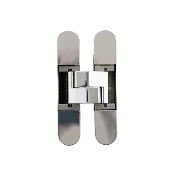 AGB Eclipse 3.2 Heavy Duty Adjustable Concealed Hinge 80KG Capacity - Polished Nickel