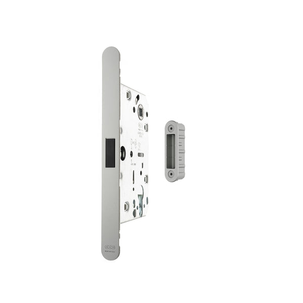 AGB Revolution XT Magnetic Euro Profile Sashlock 60mm backset with strike plates for ALU doors - Satin Chrome