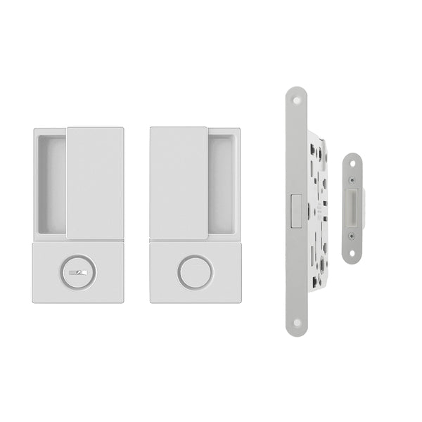 AGB Wave Flush Door Handle & Bathroom Lock Set by Atlantic Hardware