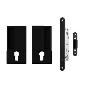 AGB Wave Flush Door Handle & Euro Profile Lock Set by Atlantic Hardware