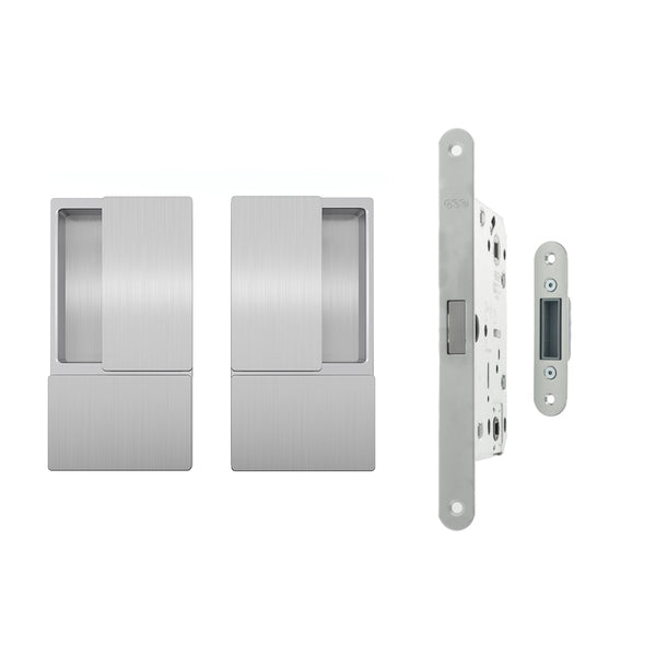 AGB Wave Flush Door Handle & Latch Set by Atlantic Hardware