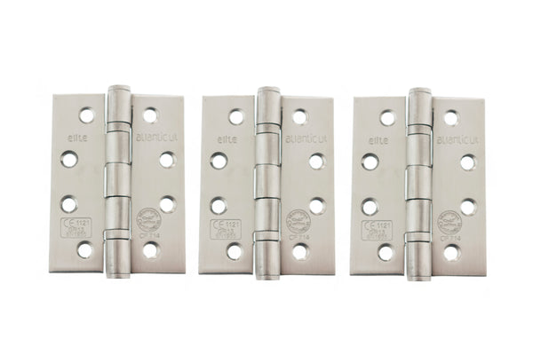 Atlantic Ball Bearing Hinges Grade 13 Fire Rated 4" x 3" x 3mm set of 3 by Atlantic Hardware