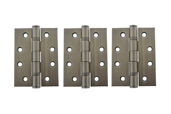 Atlantic Ball Bearing Hinges Grade 13 Fire Rated 4" x 3" x 3mm set of 3 by Atlantic Hardware