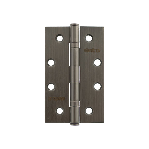Atlantic Slim Knuckle Ball Bearing Hinges 4" x 2.5" x 2.5mm - Matt Gun Metal