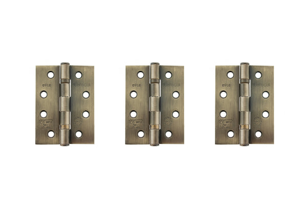 Atlantic Ball Bearing Hinges Grade 11 Fire Rated 4" x 3" x 2.5mm set of 3 by Atlantic Hardware