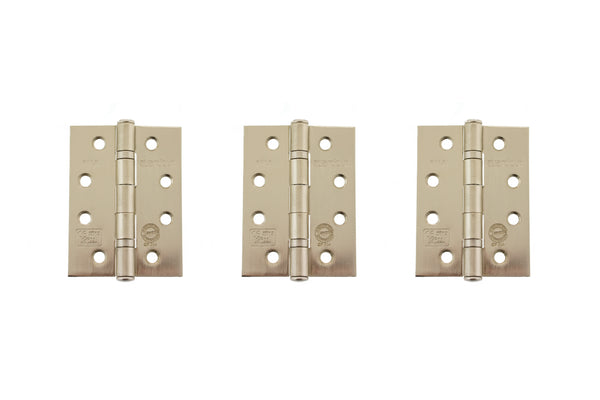 Atlantic Ball Bearing Hinges Grade 11 Fire Rated 4" x 3" x 2.5mm set of 3 by Atlantic Hardware