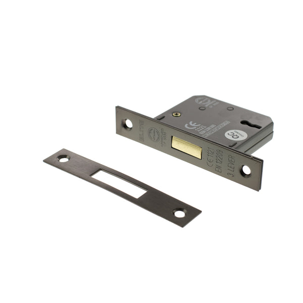 Atlantic 3 Lever Key Deadlock [CE] Keyed Alike 2.5" - Urban Bronze