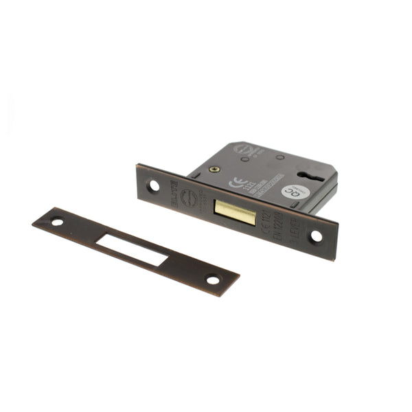 Atlantic 3 Lever Key Deadlock [CE] Keyed Alike 3" - Antique Copper