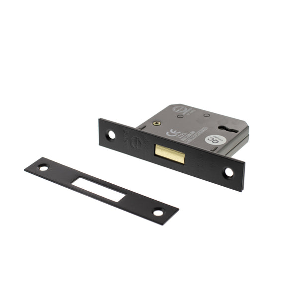 Atlantic 3 Lever Key Deadlock [CE] Keyed Alike 3" - Matt Black