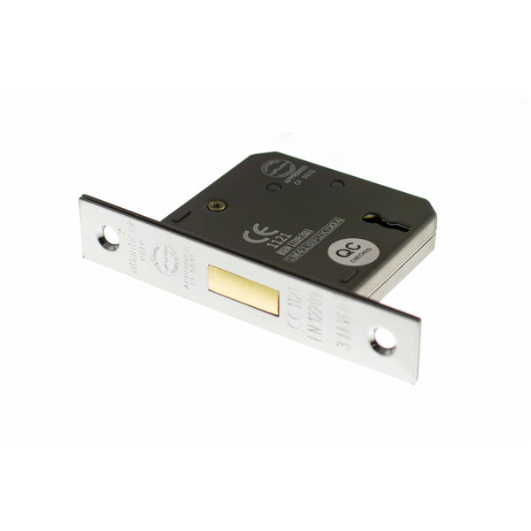 Atlantic 3 Lever Key Deadlock [CE] Keyed Alike 3" - Polished Chrome