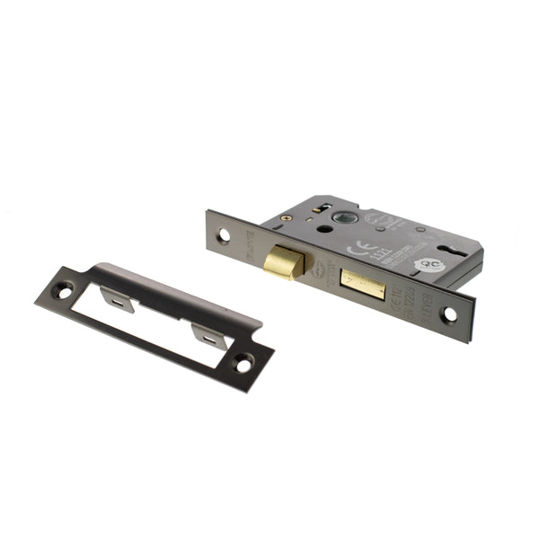 Atlantic 3 Lever Key Sashlock [CE] Keyed Alike 3" - Black Nickel