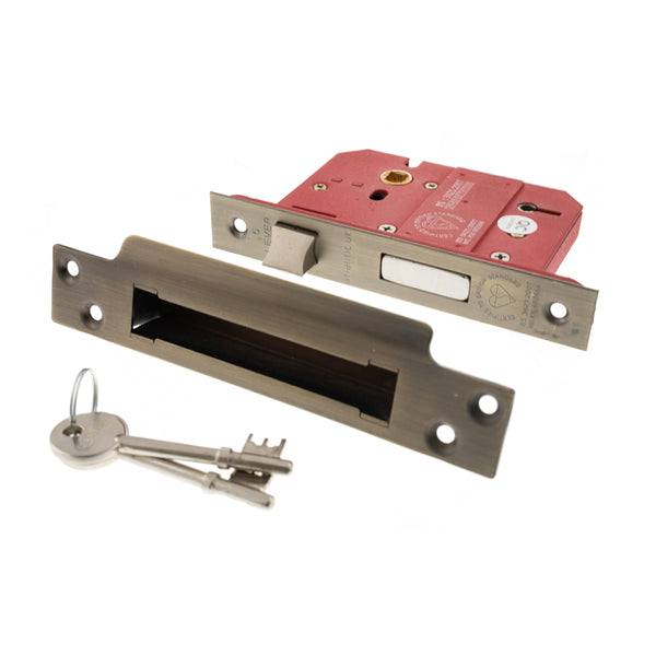 Atlantic 5 Lever Key Sashlock [BS] Keyed Alike 2.5" - Urban Bronze