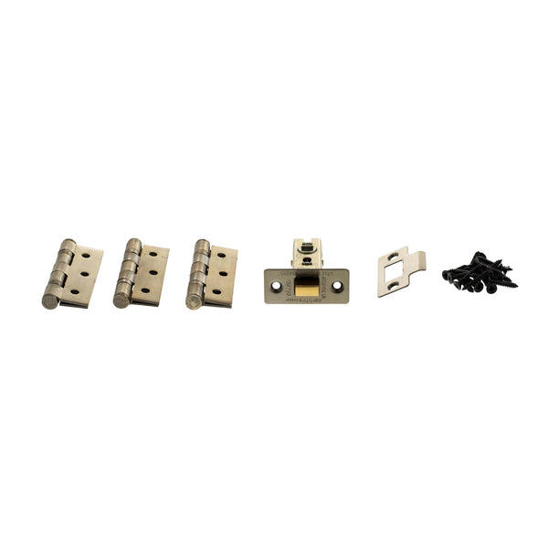 Atlantic Latch Pack [CE] 2.5" (Latch x1) + 3"x2" (Hinge x3) - Antique Brass