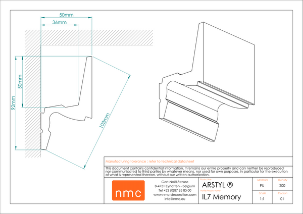 Noel & Marquet, IL7 Memory ARSTYL® 2m Coving Lighting Solution, Cornice Moulding, Cornice Moulding, il7, LED, Lighting Solutions, memory