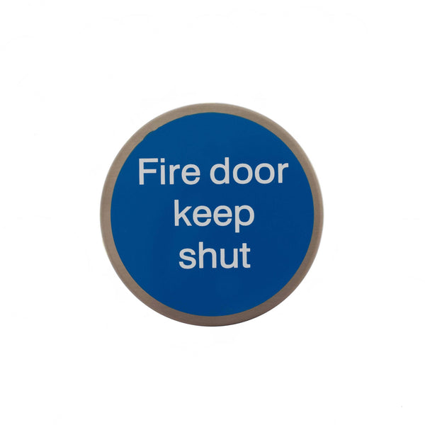 Atlantic Fire Door Keep Shut Disc Sign 75mm 3M Adhesive by Atlantic Hardware