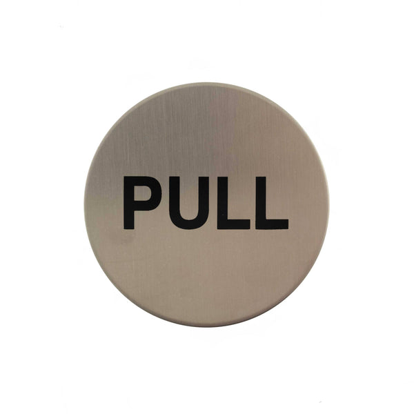 Atlantic Pull Disc Sign 3M Adhesive 75mm by Atlantic Hardware