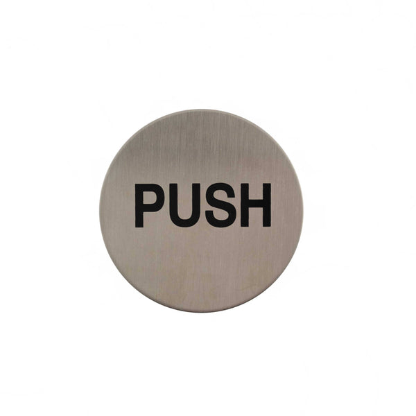 Atlantic Push Disc Sign 3M Adhesive 75mm by Atlantic Hardware