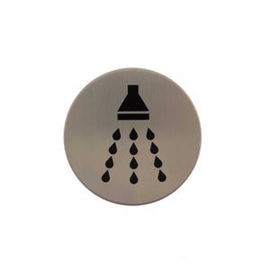 Atlantic Shower Disc Sign 3M Adhesive 75mm by Atlantic Hardware