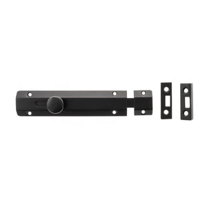 Atlantic Solid Brass Surface Door Bolt - Matt Black - 6