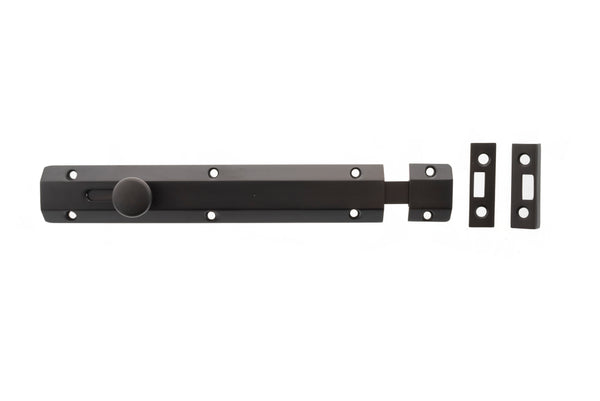 Atlantic Solid Brass Surface Door Bolt - Urban Dark Bronze - 8"